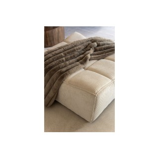 Pouf rectangulaire lounge en velours côtelé LORENZO - HELLIN