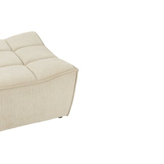 Pouf rectangulaire lounge en velours côtelé LORENZO - HELLIN