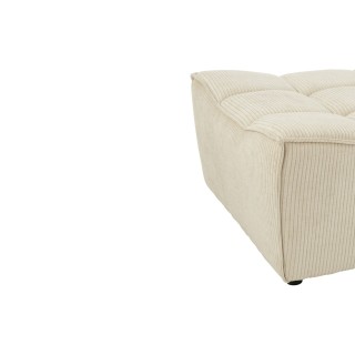 Pouf rectangulaire lounge en velours côtelé LORENZO - HELLIN