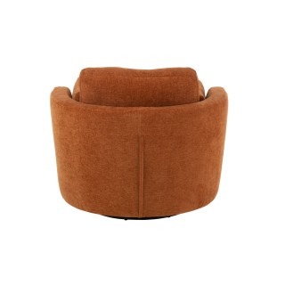 Fauteuil pivotant à 360° en velours texturé ANGEL - HELLIN