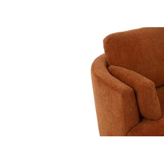 Fauteuil pivotant à 360° en velours texturé ANGEL - HELLIN