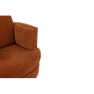 Fauteuil pivotant à 360° en velours texturé ANGEL - HELLIN