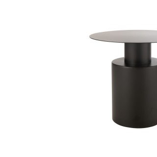 Table basse ronde design en métal noir D55 MONZA - HELLIN