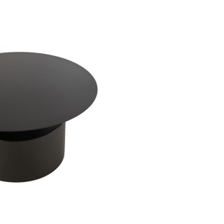 Table basse ronde design en métal noir D80 MONZA - HELLIN