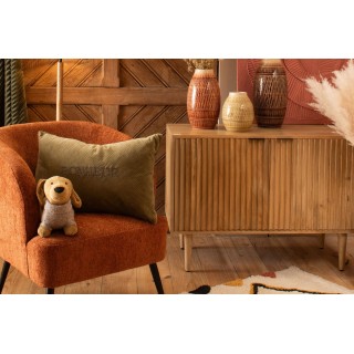 Fauteuil de salon en velours chiné ELVA - HELLIN