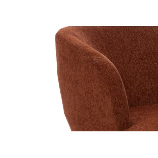 Fauteuil de salon en velours chiné ELVA - HELLIN