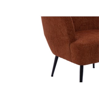 Fauteuil de salon en velours chiné ELVA - HELLIN