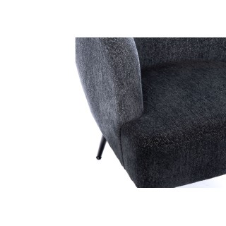 Fauteuil de salon en velours chiné ELVA - HELLIN