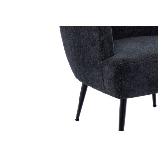 Fauteuil de salon en velours chiné ELVA - HELLIN