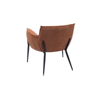 Fauteuil de salon en velours chenille BRIT - HELLIN