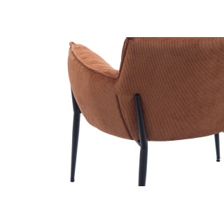 Fauteuil de salon en velours chenille BRIT - HELLIN