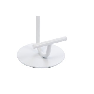 Tabouret design en chêne et métal blanc H65 MARC - HELLIN