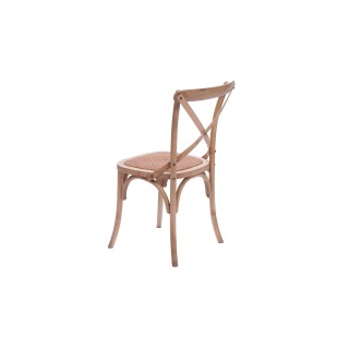 Chaises bistrot en bois massif naturel (lot de 2) ESTAMINET - Hellin