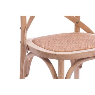 Chaises bistrot en bois massif naturel (lot de 2) ESTAMINET - Hellin