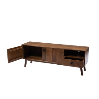 Meuble TV en manguier 2 portes 1 tiroir L150 GIL - HELLIN