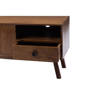 Meuble TV en manguier 2 portes 1 tiroir L150 GIL - HELLIN