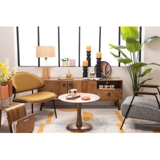 Meuble TV en manguier 2 portes 1 tiroir L150 GIL - HELLIN