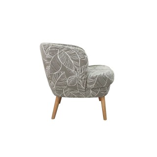 Fauteuil rétro en tissu jacquard motifs floraux DAGOBERT - HELLIN