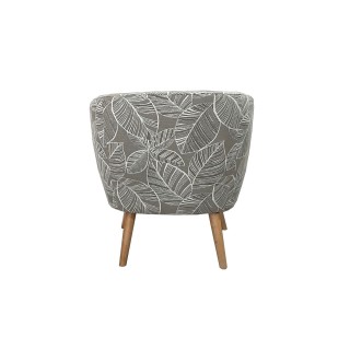 Fauteuil rétro en tissu jacquard motifs floraux DAGOBERT - HELLIN