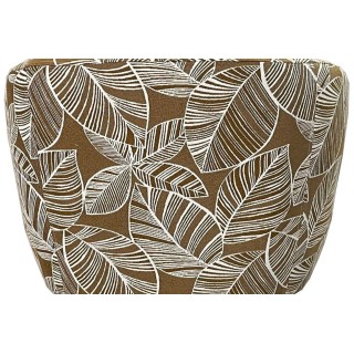 Fauteuil rétro en tissu jacquard motifs floraux DAGOBERT - HELLIN