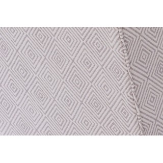 Fauteuil en tissu à carreaux ivoire et gris SINTRA - HELLIN