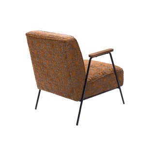 Fauteuil en tissu en relief marron SINTRA - HELLIN
