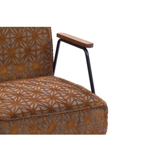 Fauteuil en tissu en relief marron SINTRA - HELLIN
