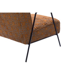 Fauteuil en tissu en relief marron SINTRA - HELLIN