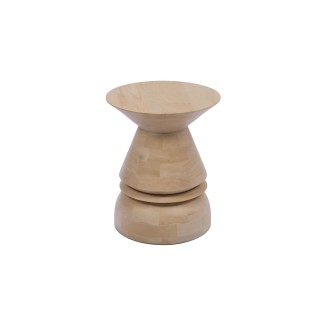 Bout de canapé rond en manguier naturel D38 PICCIO - HELLIN