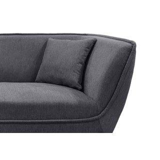 Canapé 2 places tissu gris et piétement doré DIJON - HELLIN