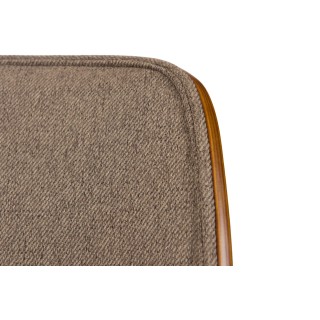 Chaises rétro en noyer et tissu (lot de 2) ELLEA - HELLIN