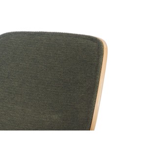 Chaises rétro en chêne et tissu (lot de 2) ELLEA - HELLIN