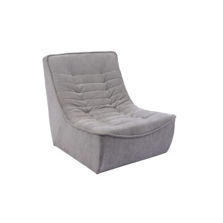 Fauteuil relax cocon en tissu gris PISCO - HELLIN