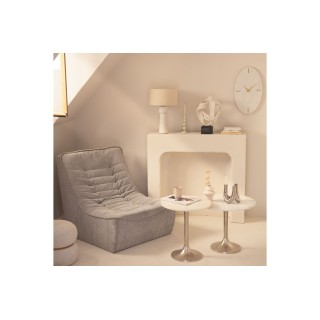 Fauteuil relax cocon en tissu gris PISCO - HELLIN