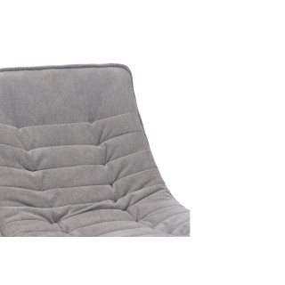 Fauteuil relax cocon en tissu gris PISCO - HELLIN