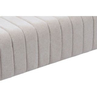 Banc d'entrée 2 places en tissu beige et pieds dorés LILIO - HELLIN