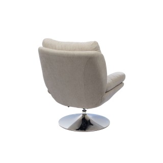 Fauteuil de salon relax pivotant en tissu ERIC - HELLIN