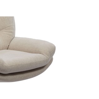 Fauteuil de salon relax pivotant en tissu ERIC - HELLIN