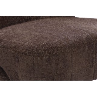 Fauteuil crapaud pieds métal et velours GASPARD - HELLIN