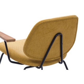 Fauteuil rétro en métal et tissu CASCAIS - HELLIN