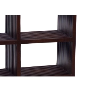 Bibliothèque 6 niches pieds métal en teck recyclé MILAN - HELLIN