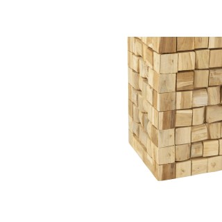 Tabouret table d'appoint carré en teck naturel L30 MOOREA - HELLIN