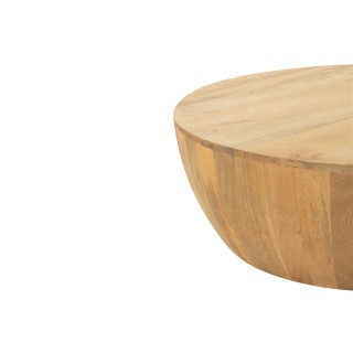 Table basse ronde en manguier naturel CAMILA - HELLIN