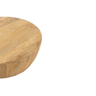 Table basse ronde en manguier naturel CAMILA - HELLIN