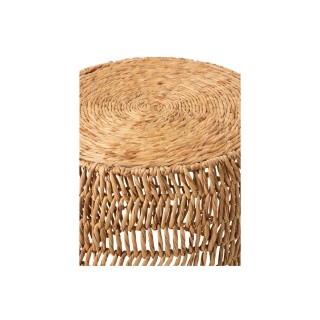 Set de table basse ronde et 2 tabourets en jacinthe d'eau MAPOU - HELLIN