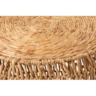 Set de table basse ronde et 2 tabourets en jacinthe d'eau MAPOU - HELLIN