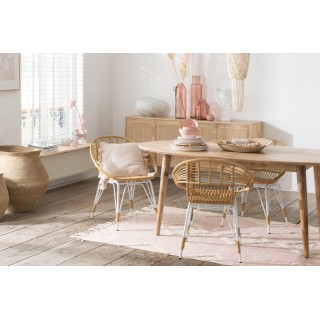 Table à manger ovale en manguier naturel 10 places L200 CAMILA - HELLIN