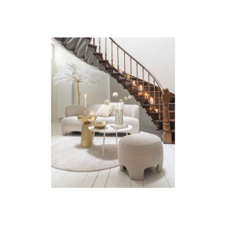 Bout de canapé rond en aluminium doré ROSSI - HELLIN