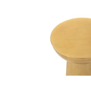 Bout de canapé rond en aluminium doré ROSSI - HELLIN