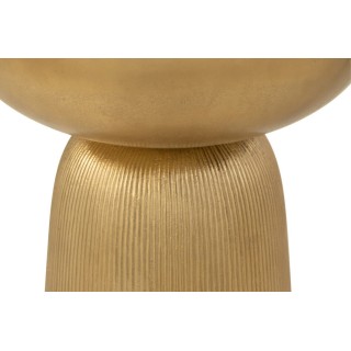 Bout de canapé rond en aluminium doré ROSSI - HELLIN